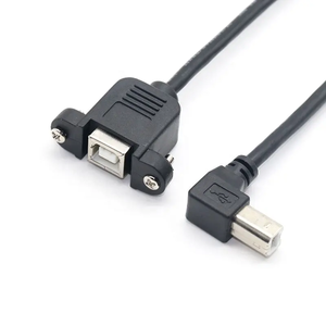 Tiêu chuẩn 0.3m <span class=keywords><strong>USB</strong></span> 2.0 bm để BF phải lên xuống góc máy in mở rộng cáp <span class=keywords><strong>USB</strong></span> 2.0 nối PVC dữ liệu <span class=keywords><strong>USB</strong></span> <span class=keywords><strong>B</strong></span> cáp - Product Image 1