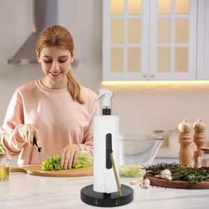 2 in 1 Countertop Paper Towels Holders Stand Under Cabinet <strong>Papertowels</strong> Roller Paper Towel Holder with Spray Bottle - Product Image 2