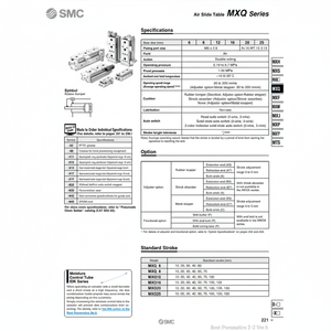 MXQ12-75AS โต๊ะสไลด์ลมนิวเมติก SMC - Product Image 1