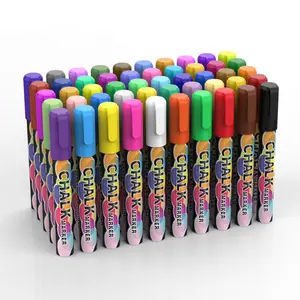 Wet Neon Window cancellabile fluorescente Glow in the Dark Dry Erase White Liquid Chalk Markers set di penne ricaricabili