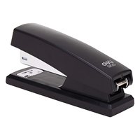 Deli E0425 # Agrafeuse # 25 feuilles, 24/6 et 26/6 # Agrafeuse à demi-coup noire, grand angle, grande ouverture, pieds antidérapants, enclume rotative
