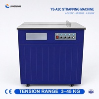Machine à cerclage semi-automatique YS-A2C à tension réglable, grande bobine de sangle pour ligne d'emballage de cartons