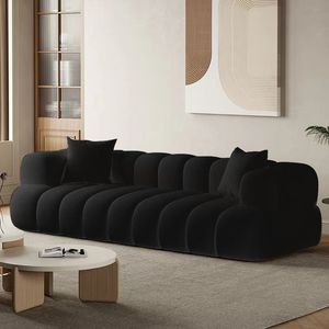 Cordero terciopelo algodón caramelo hogar minimalista sofá crema estilo tela sofá pequeño apartamento sala de estar - Product Image 4