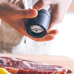 New Arrival Customized Classic 120ml Round Transparent Glass <b>Grinder</b> Bottle with <b>Plastic</b> Mill Premium Personalized Mills - Product Image 4