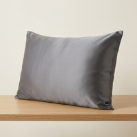 Vente en gros, fourniture en vrac, taie d'oreiller en satin de style hôtel, taille personnalisée, résistante aux taches, 100% polyester, literie