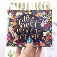 Calendrier de bureau personnalisé à ressort en spirale, 366 jours, citations inspirantes quotidiennes