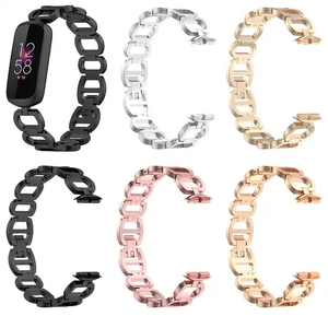 Bracelet de rechange pour <span class=keywords><strong>montre</strong></span> intelligente, <span class=keywords><strong>en</strong></span> acier inoxydable, pour <span class=keywords><strong>Fitbit</strong></span> Luxe, édition spéciale, métal - Product Image 1