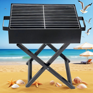 Parrillas de carbón portátiles de calidad comercial para acampar Múltiples tamaños Barbacoa de metal Pincho de cordero Parrilla de barbacoa doblada - Product Image 3