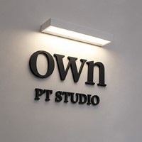 Letras Acrílicas Negras Mate, Logotipo Personalizado, Letrero con Eslogan para Recepción de Empresa, OEM