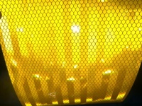 Échantillon de film réfléchissant 6 couleurs : blanc, orange, rouge, cyan, vert, jaune – Kit d'affichage de matériaux pour panneaux de signalisation avec tubes prismatiques côtelés