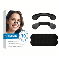 Bandes nasales anti-ronflement hypoallergéniques sans latex avec velcro pour le sommeil et le sport, favorisant la respiration nasale