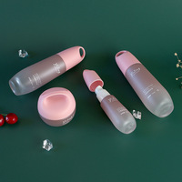 Ensemble d'emballages cosmétiques à dégradé de couleurs, imprimé en sérigraphie, pot vide pour crème visage, flacon en verre pour lotion avec pompe