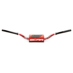 Manubrio Scar 28.6 mm O2 Graphic Colour RC Rosso-Rosso per Moto Prodotto in Italia - Product Image 1