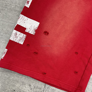 Pantaloncini Bermuda Larghi Personalizzati in Cotone 100% con Doppia Vita, Lavaggio Acido, Effetto Sbiadito <span class=keywords><strong>e</strong></span> Stampa Serigrafica, Stile Vissuto, da Guangzhou Shangshang - Product Image 3