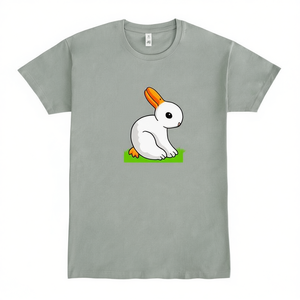 T-shirt con grafica anatra e coniglio, unisex, taglia media per adulti, design divertente con animali - Product Image 2
