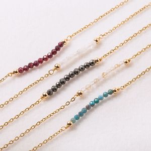 Collier délicat à facettes en <span class=keywords><strong>pierre</strong></span> naturelle, chaîne en acier inoxydable, bijou énergétique en cristal de guérison, <span class=keywords><strong>pierre</strong></span> de naissance, cadeau - Product Image 2