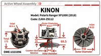 Ensemble d'embrayage primaire OEM 1323396 compatible avec Polaris Ranger XP1000 2018 UTV ATV, embrayage primaire ZJKH-Z9112, pièces de rechange