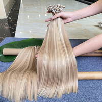 Mince Invisible Genius Trame Cheveux Brut 100% Cuticule Aligné Extensions de Cheveux Humains 12A Grade Vierge Russe Main Attachée Trame Cheveux