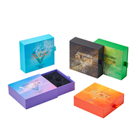 Boîte d'emballage rigide coulissante haut de gamme avec logo personnalisé, recyclable, estampage à chaud, en carton, boîte tiroir de luxe unique pour dés