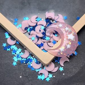 Confettis en forme d'étoile bleue, paillettes en argile polymère, décorations pour l'artisanat, la création DIY, le nail art, les tranches pour scrapbooking, la décoration de téléphone - Product Image 3