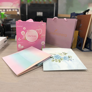 Wholesale A5 Size Accept Custom Size <strong>Printing</strong> Decorative Handmade <strong>Paper</strong> <strong>Bags</strong> Packaging With Logo - Product Image 5