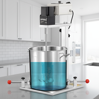 Agitateur électrique de laboratoire SPRALL à bras articulé, moteur sans balais, affichage numérique, vitesse réglable en continu, 5-20L, produits chimiques