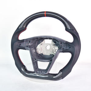 <span class=keywords><strong>Volante</strong></span> de Fibra de Carbono Forjado para <span class=keywords><strong>SEAT</strong></span> <span class=keywords><strong>LEON</strong></span>, Modificación con Cuero Perforado y Gamuza, Estilo Deportivo Personalizado - Product Image 3