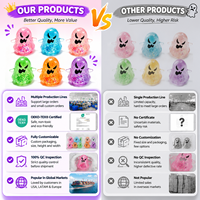 ZIHAI Factory Wholesale Mini Clear TPR Funny Ghost Squeeze Squishy Toy Spooky Halloween Party Favors Giveaway Fun 14+ Years