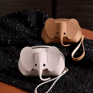 Creative Women's Little <strong>Elephant</strong> Leather Zipper Handheld Bag New PU Material <strong>Coin</strong> <strong>Purse</strong> for Lipstick Key Card Storage - Product Image 1