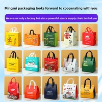 Bolsas Térmicas para Entrega de Comida, Bolsas de Tela No Tejida Laminada, con Sellado Térmico, Bolsas 3D para Llevar, Personalizadas con Logotipo para Mantener Bebidas Frías