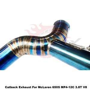 ท่อไอเสียแบบตรง Vortex Blue Burnt Titanium สำหรับ McLaren 650S MP4-12C 3.8T V8 ระบบไอเสียแต่งสำหรับมอเตอร์สปอร์ตแบบติดตั้งได้โดยตรง - Product Image 6