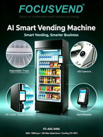 FC-AIG-540L Armoire de distribution réfrigérée intelligente IA avec reconnaissance visuelle, libre-service autonome, écran tactile et gestion des stocks (SDK)