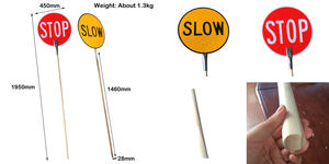 إشارة تحذير المرور على الطرق, للبيع المباشر من المصنع إشارة تحذير المرور على الطرق TTS 17 18 توقف وبطيء عاكس من الألومنيوم مقبض مجداف إشارة سلامة المرور - Product Image 4