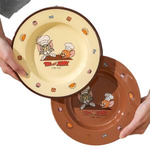 Ensemble bol et assiette en céramique Tom et Jerry, 8 pouces, rond, en porcelaine, vaisselle enfant pour la maison - Product Image 5