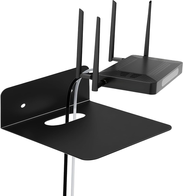 Floating Metal Wall Mount Shelf,Shelf for Projector,TV Cable Box,Router,Speaker,Sound Bar,Camera,Gaming,Decor Display