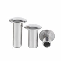 Rivet semi-tubulaire à tête cylindrique en acier inoxydable YUFU DIN6791, longueur 12 mm, classe 4, finition brute, pour garniture de frein pneumatique