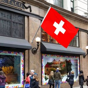 3x5FT Polyester Cheap Price Civil Ensign of Switzerland Country <b>Flag</b> and National <b>Flag</b> With Two Grommets - Product Image 3