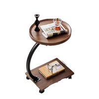 Table de chevet mobile moderne avec étagère de rangement, panneau en bois, meubles de salon, table de chambre à coucher, bois de salon