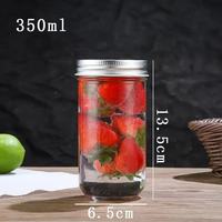 Bocal en verre à bouchon en métal 100ml 250ml 500ml 700ml Pots de numérisation des aliments de stockage