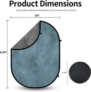 Sfondo pieghevole 1.5X2m fumo grigio verde acqua <span class=keywords><strong>Vintage</strong></span> 5 'x 6.5' sfondo reversibile Pop-up ripiegati fondali fotografici - Product Image 2