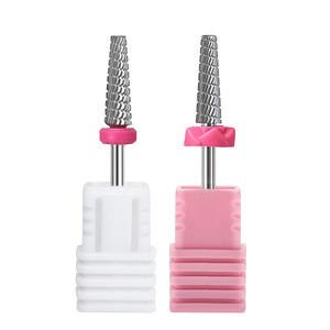 Fraise à ongles en carbure de tungstène hélicoïdale 5 en 1 pour un polissage rapide, tige de 41*4,1 mm, nettoyage des cuticules, pointes acryliques, meulage pour - Product Image 1