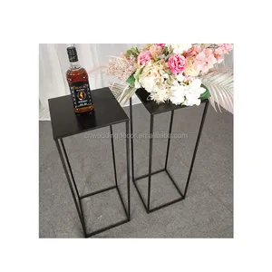 Wedding center piece black flower stand metal stand table flower stand for sale