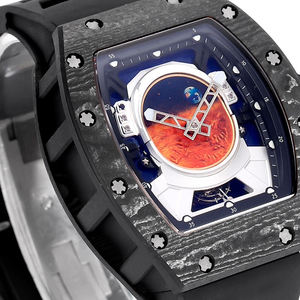 New Premium Carbon Fiber Automatic <b>Watch</b> – Astronaut Dial, Fashion Business Casual Unisex Men Mechanical Luxury Timepiece - Product Image 2