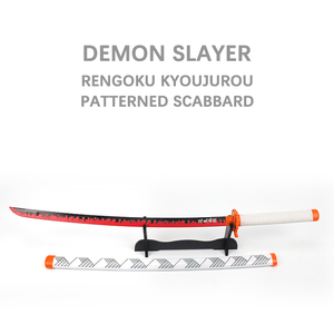 Mayorista Anime Japonés Demon Slayer <span class=keywords><strong>Rengoku</strong></span> Kyoujurou Kidults Juego de Rol Juguete Katana <span class=keywords><strong>Espada</strong></span> de Madera Para Cosplay Props Jugar Niños - Product Image 1