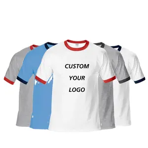 Custom Men Blank Plain Tee T-Shirts 100% Combed Ring Spun Cotton O-Neck Custom Logo At Wholesale Price Men's Classic T-Shirt