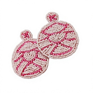 Pendientes de botón bohemios con forma de luna para mujer, tejidos a mano, con cuentas de cristal bordadas, chapados en oro, ideales para bodas, fiestas y regalos de compromiso. - Product Image 1