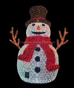 Décoration de Noël extérieure LED 3D géante en forme de bonhomme de neige IP65 pour affichage commercial de rue, motif Père Noël - Product Image 5