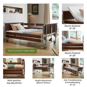 Tecforcare Lit médical en bois Moteur électrique Hi-Low en acier inoxydable Soins à domicile Soins infirmiers Maison Equipement IEC 60601 Hôpital - Product Image 1