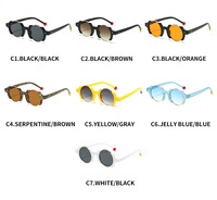 Lunettes de soleil PC unisexes Everglint au design demi-cadre unique et exagéré, personnalisables avec logo, style hip-hop tendance et original