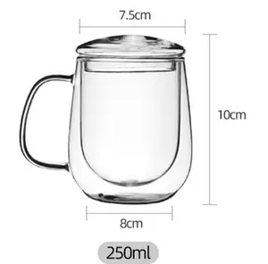 Nouveau materiau это новый стиль щиколотке en verre pour le в кафе en verre прозрачной кисточками en verre двойной paroi